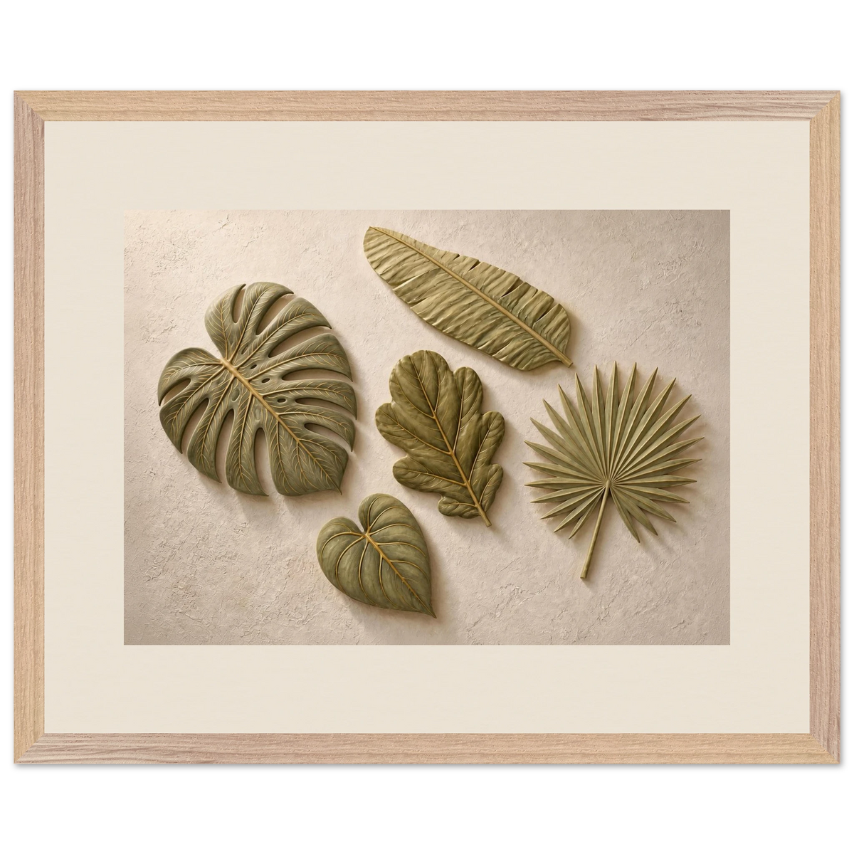 Green Constellation, botanical, green and loose rhythm. Archival framed fine art print shown framed.