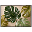 Four Greens, leaves, vivid green and impasto. Archival framed fine art print shown framed.