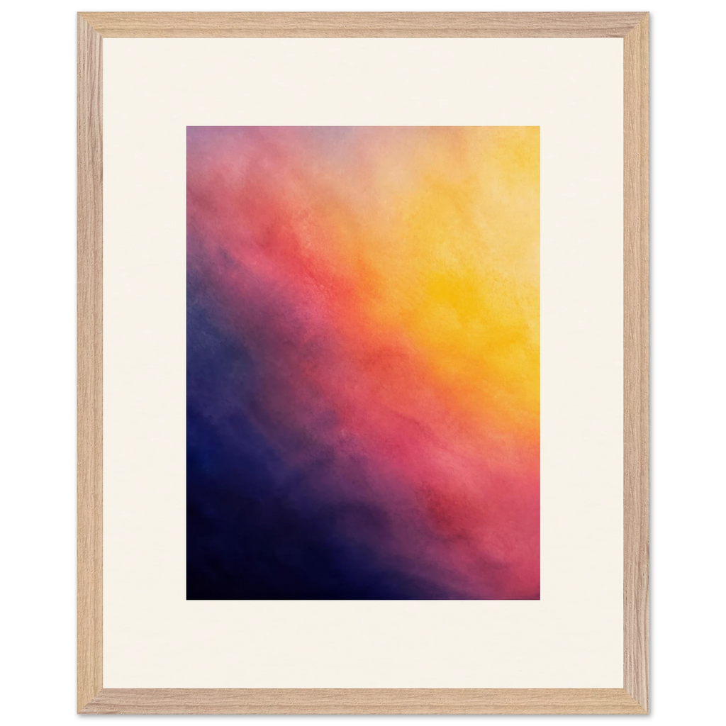 Turquoise and Gold: gradient, night and morning. Framed fine art print by The Light Stays.