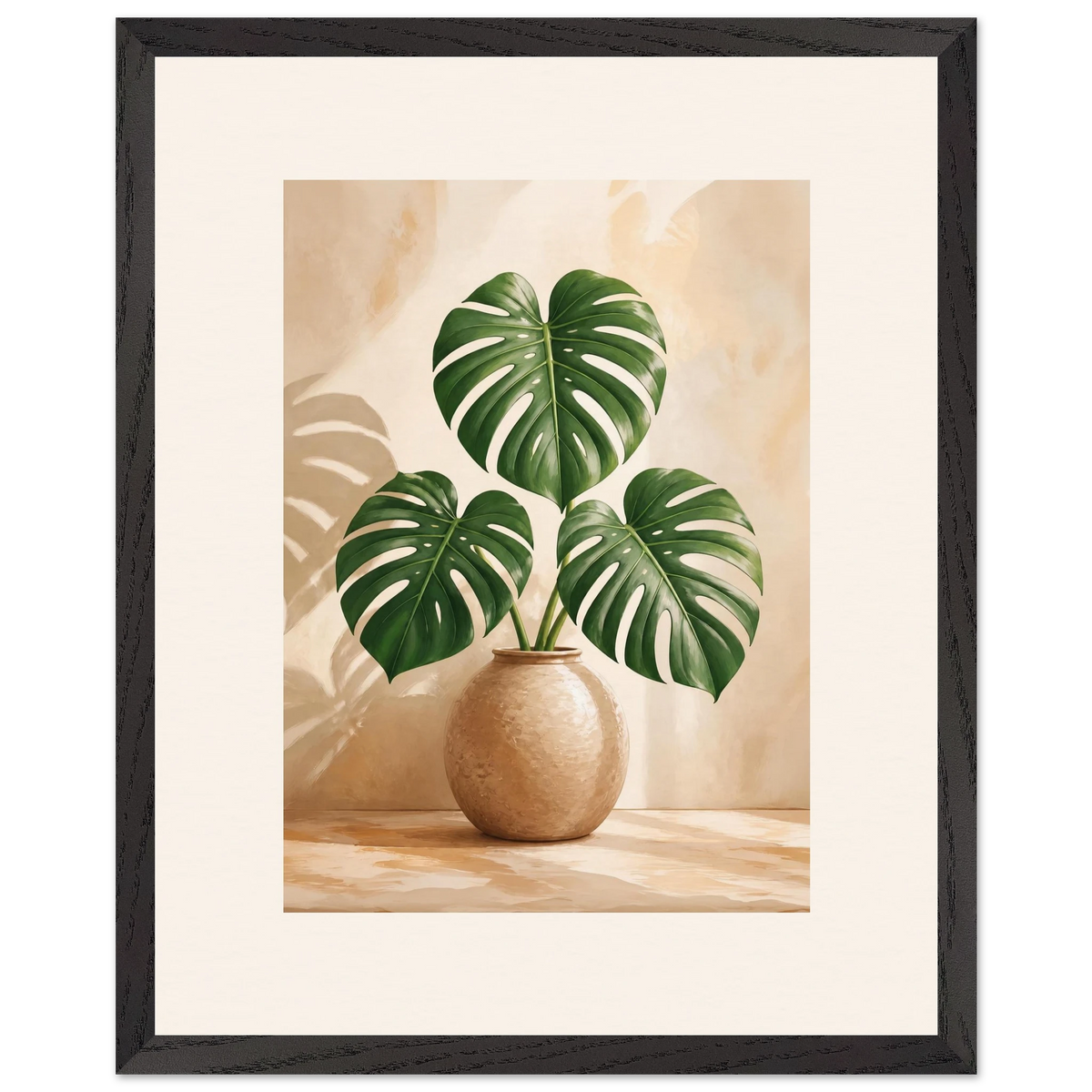 Vessel and Shadow, mediterranean and earth tones. Archival framed fine art print shown framed.