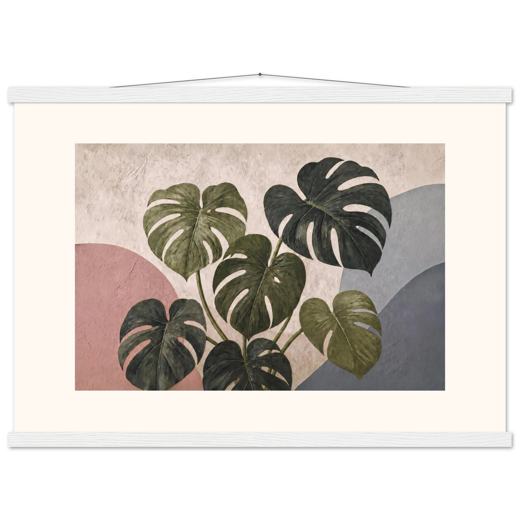 Monstera Sun: botanical and nature. Fine art poster, alternate frame and size.