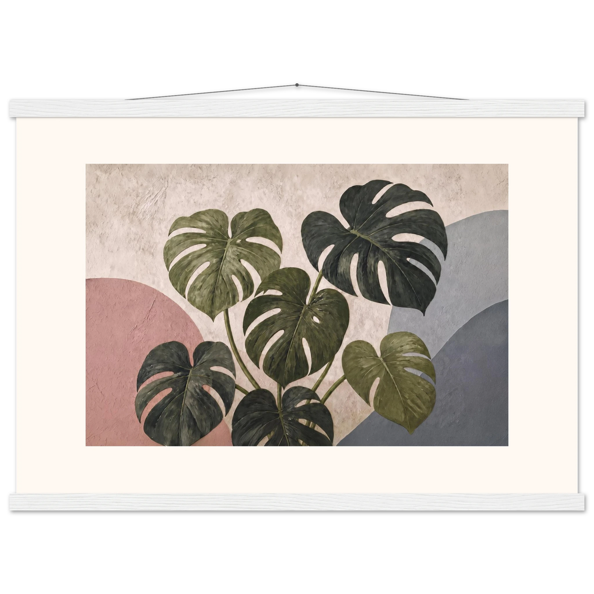 Monstera Sun: botanical and nature. Fine art poster, alternate frame and size.