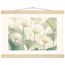 Ivory Lotus Screen: flowers and botanical. Fine art poster.