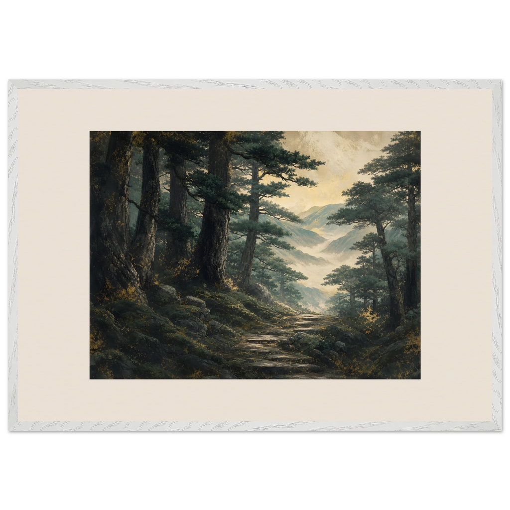 Cypress Passage: japanese art and japandi. Framed fine art print by The Light Stays.