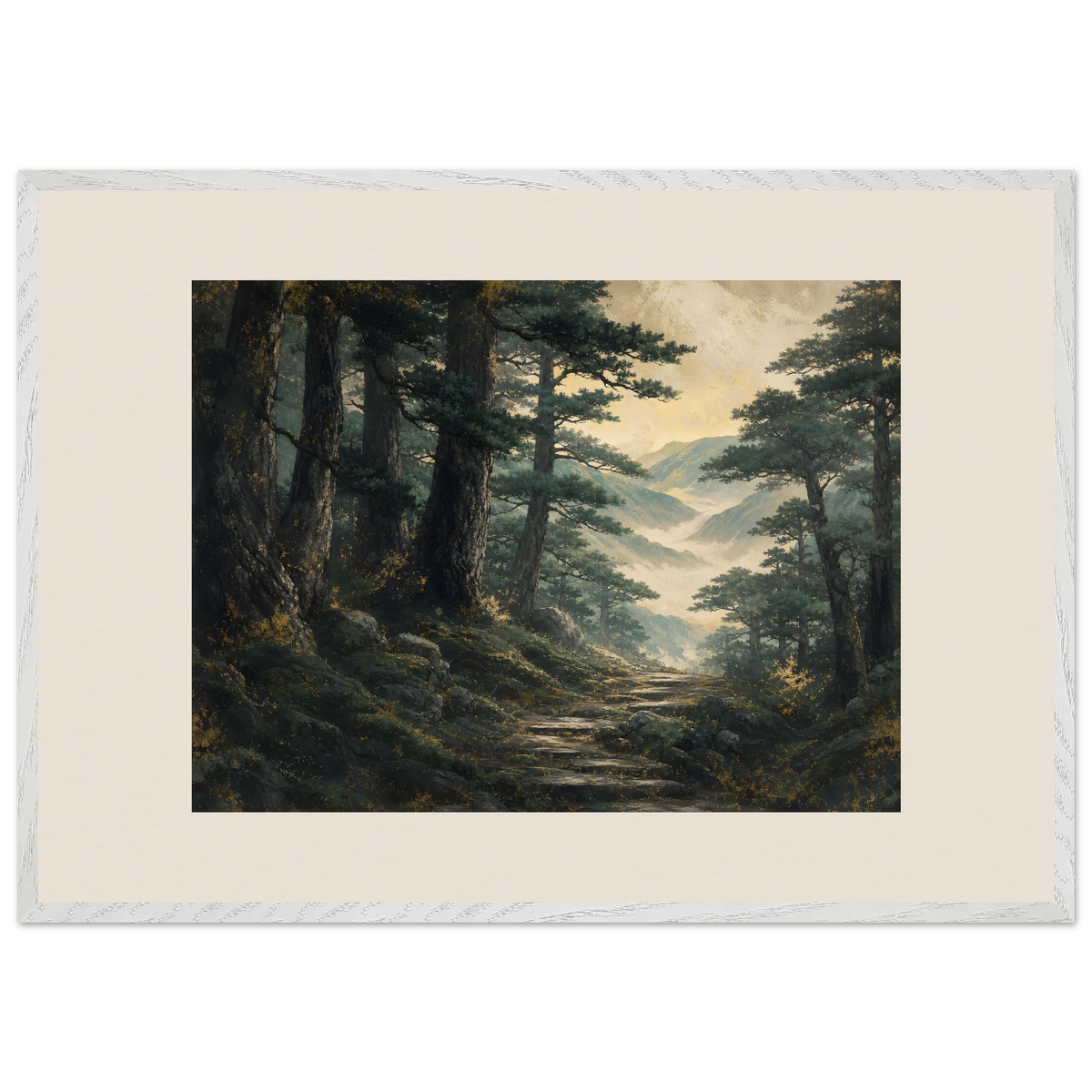 Cypress Passage: japanese art and japandi. Framed fine art print by The Light Stays.