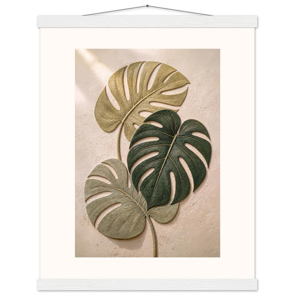 Stone Monstera: botanical and nature. Fine art poster by The Light Stays.
