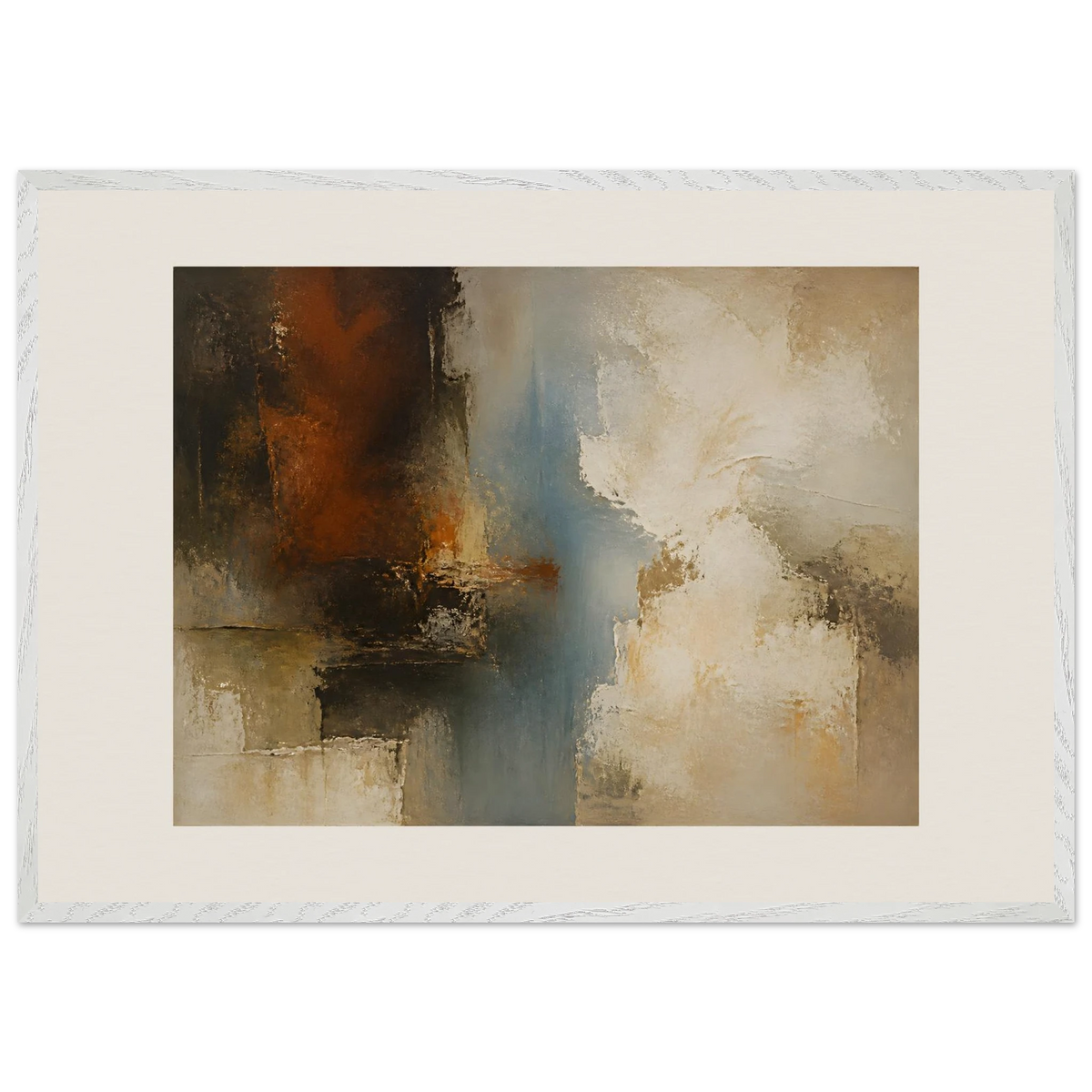 Golden Night, moon and night. Archival framed fine art print shown framed.
