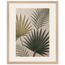 Carved Fronds: impasto, leaves and sand tones. Framed fine art print, alternate frame and size.