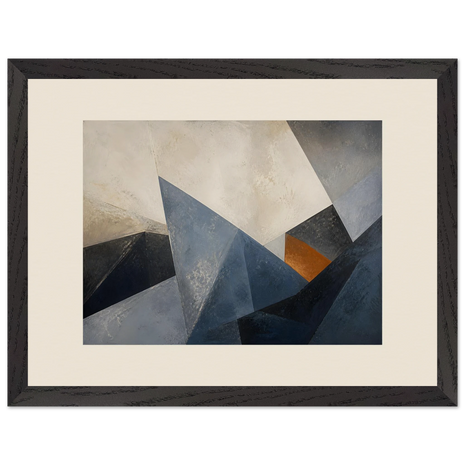 Dobras de Ardósia, quadro abstrato emoldurado da The Light Stays.