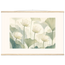 Ivory Lotus Screen: flowers and botanical. Fine art poster, alternate frame and size.