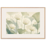 Ivory Lotus Screen, flowers and botanical. Archival framed fine art print shown framed.