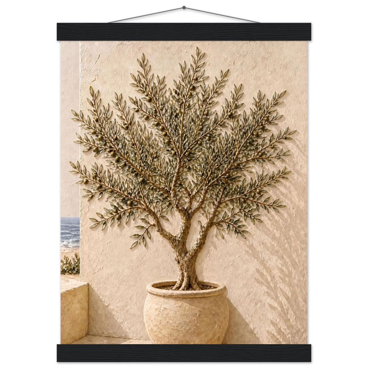 Olive Terrace: landscape and sun. Fine art poster by The Light Stays.