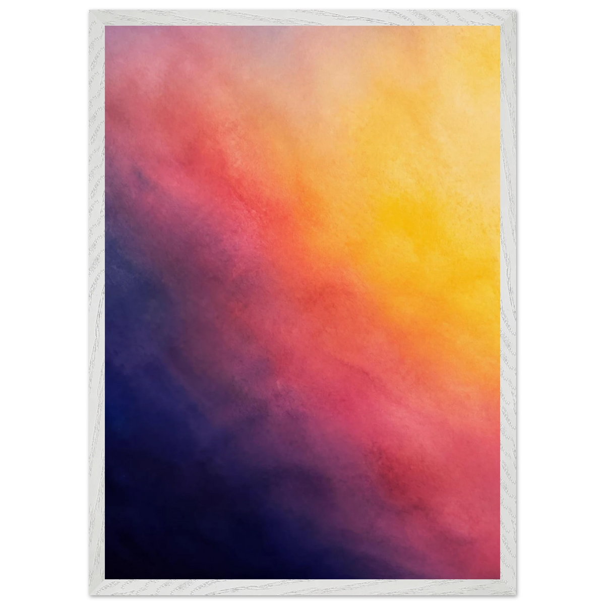 Turquoise and Gold, gradient, night and morning. Archival framed fine art print shown framed.