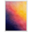 Turquoise and Gold, gradient, night and morning. Archival framed fine art print shown framed.