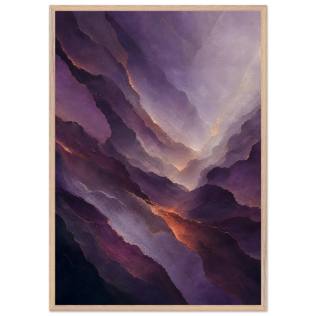 Violet Infinity: moon and night. Museum-quality framed fine art print.