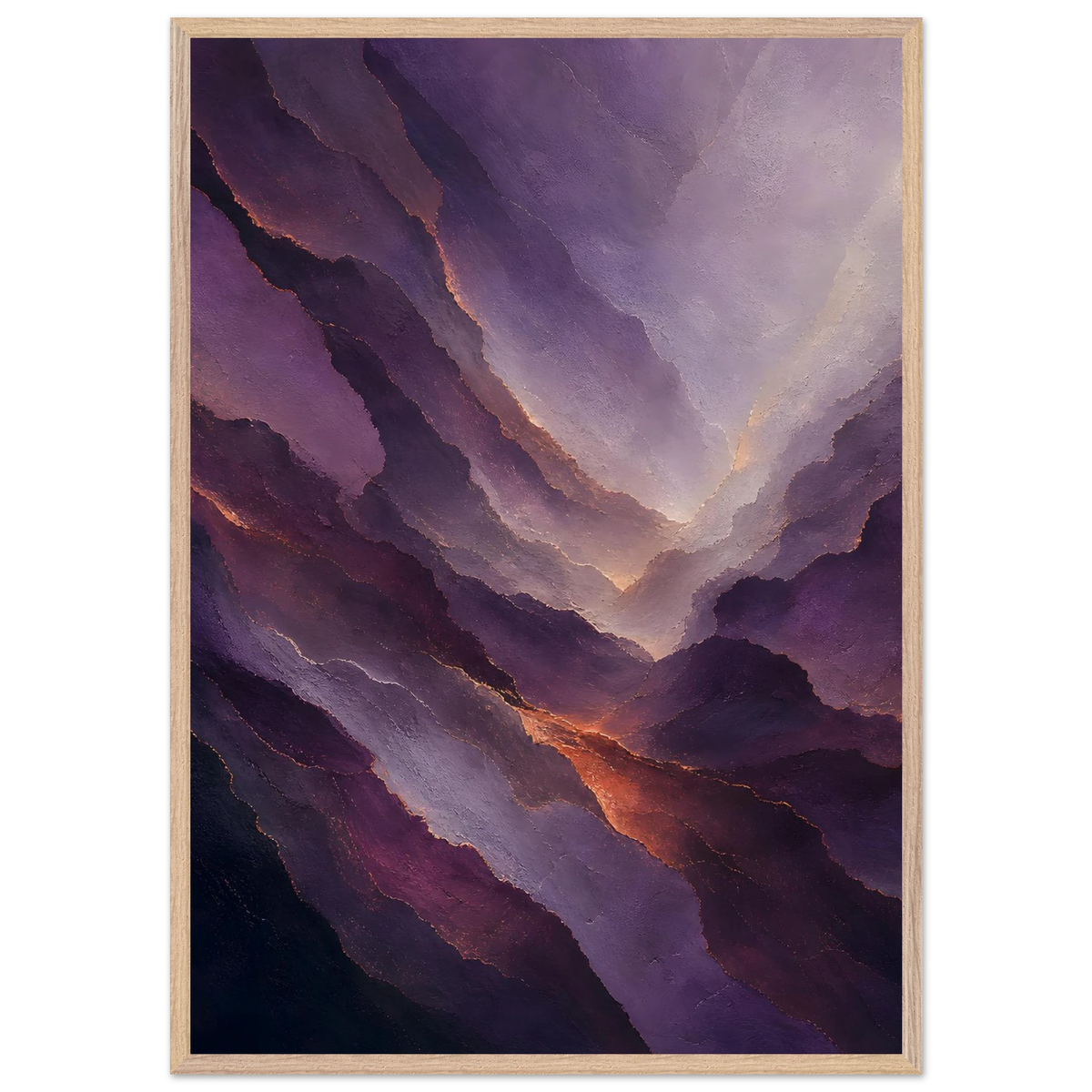 Violet Infinity: moon and night. Museum-quality framed fine art print.