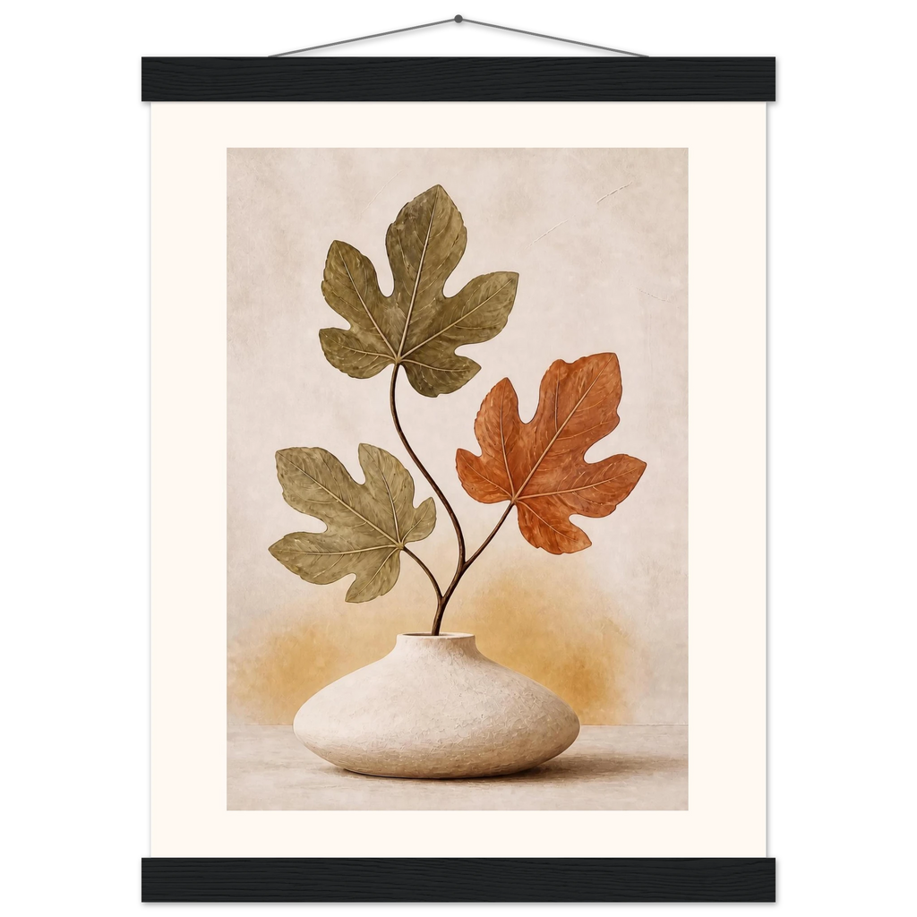 Fig Season: mediterranean and earth tones. Museum-quality fine art poster.