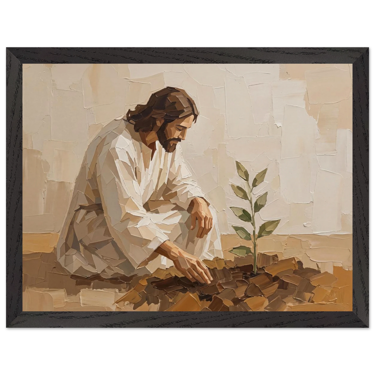First Seeds: jesus, faith and botanical. Framed fine art print by The Light Stays.