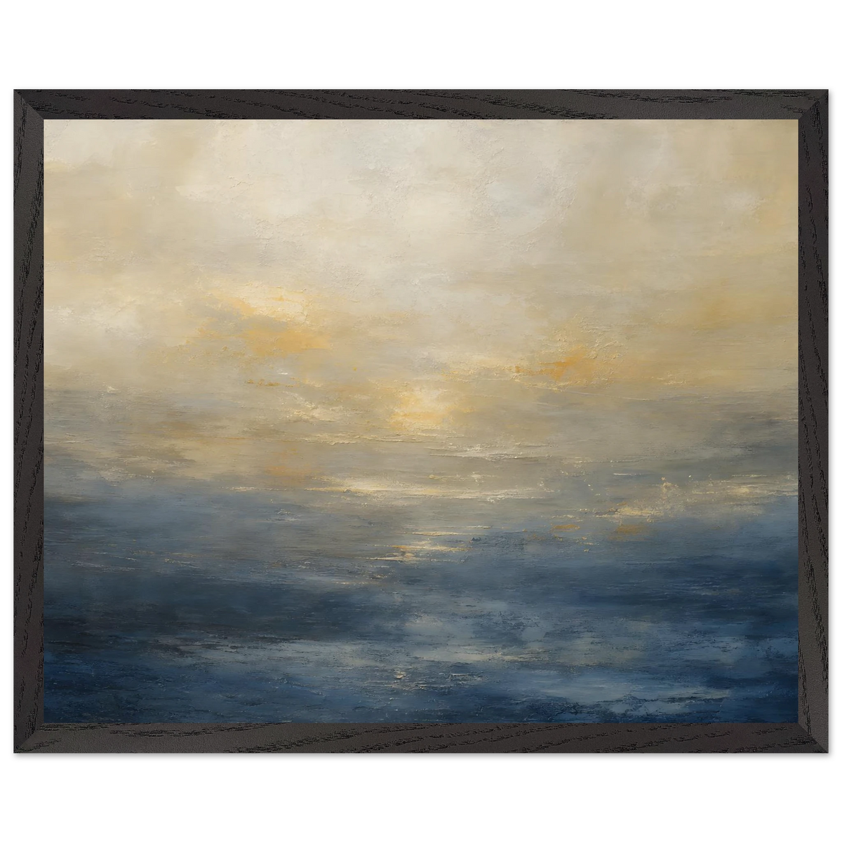 Golden Sea Mist: sea and coastal landscape. Framed fine art print by The Light Stays.