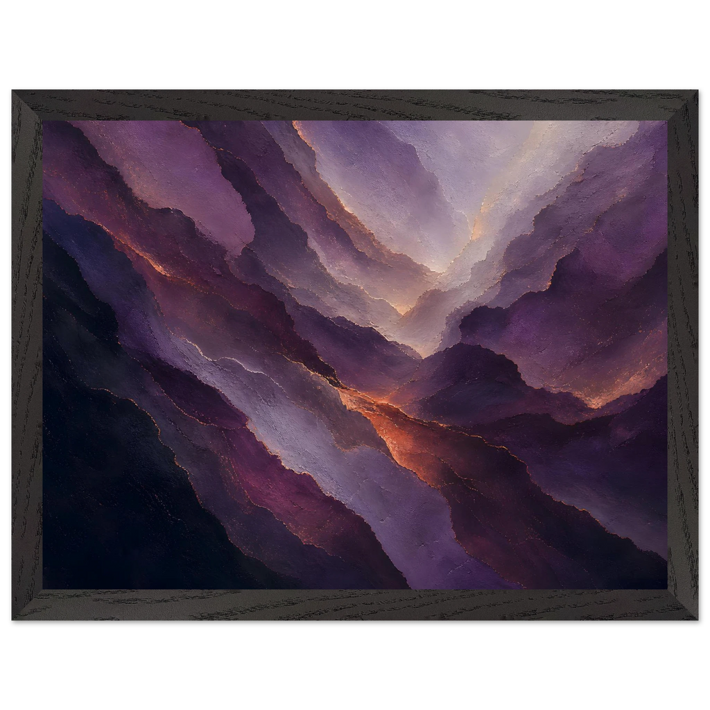 Violet Infinity: moon and night. Museum-quality framed fine art print.
