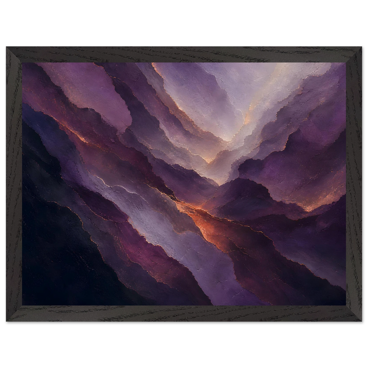 Violet Infinity: moon and night. Museum-quality framed fine art print.