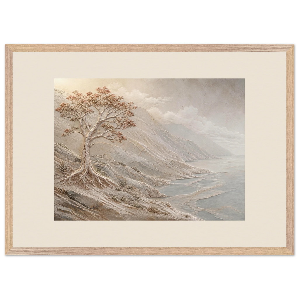 Coral Headland, sea and coastal landscape. Archival framed fine art print shown framed.