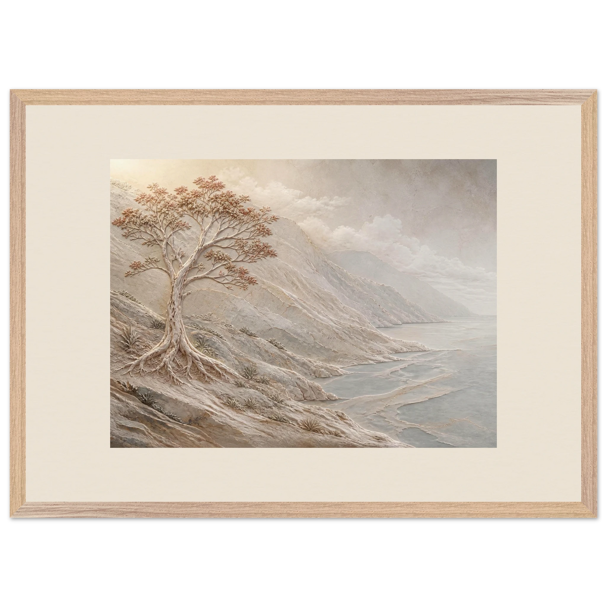 Coral Headland, sea and coastal landscape. Archival framed fine art print shown framed.