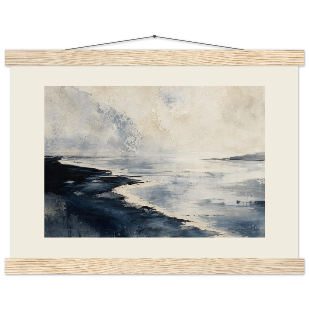 Tidal Ink: sea and coastal landscape. Fine art poster.