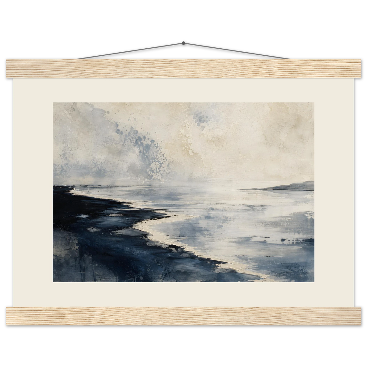 Tidal Ink: sea and coastal landscape. Fine art poster.