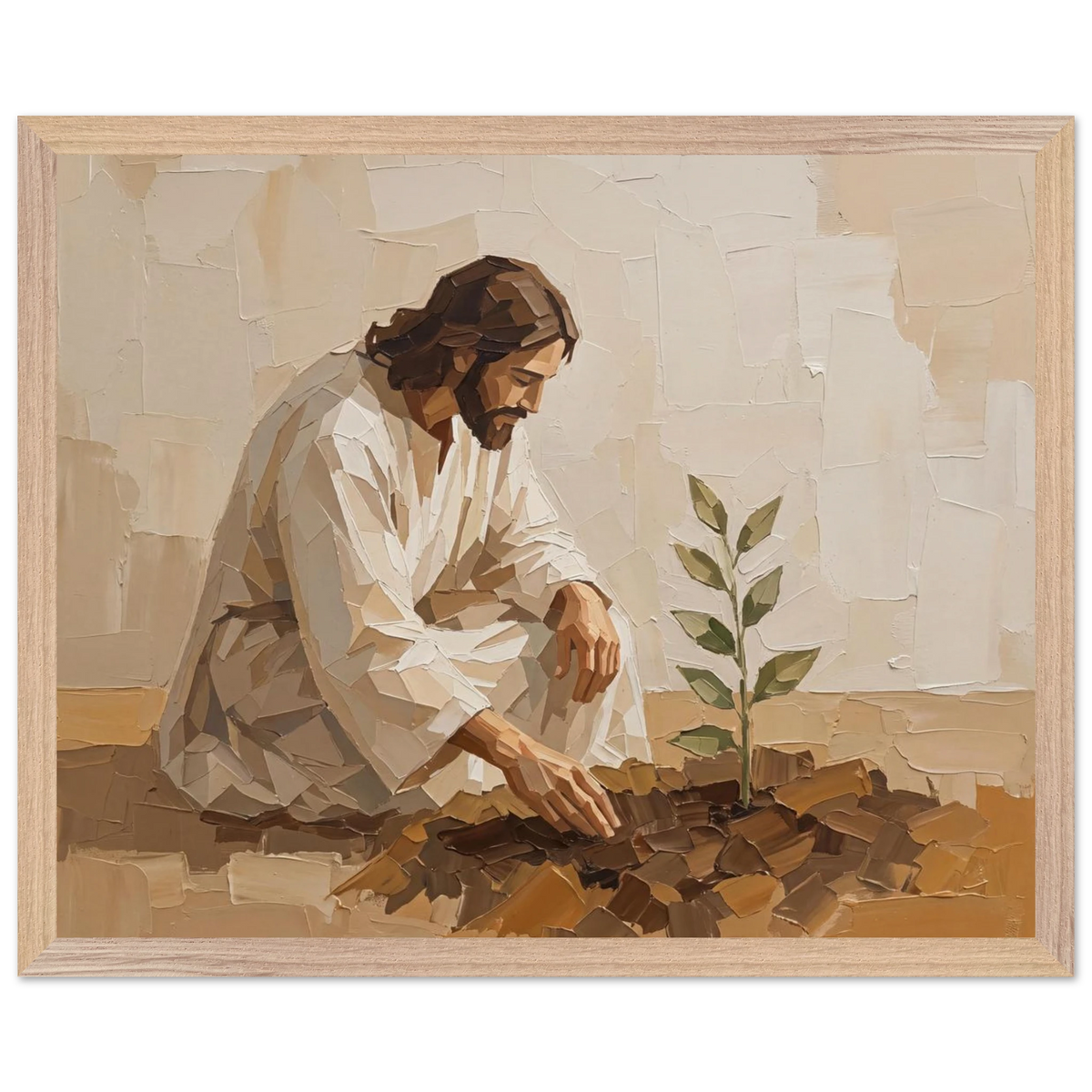 First Seeds: jesus, faith and botanical. Framed fine art print by The Light Stays.