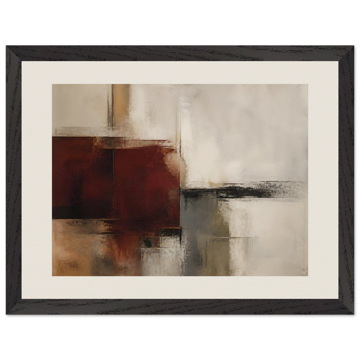 Deep Crimson: abstract, red and color field. Framed fine art print by The Light Stays.