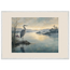 Heron at Dawn: japanese art and japandi. Museum-quality framed fine art print.