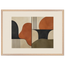 Compass and Clay: geometric abstract, clay and curves. Framed fine art print, alternate frame and size.
