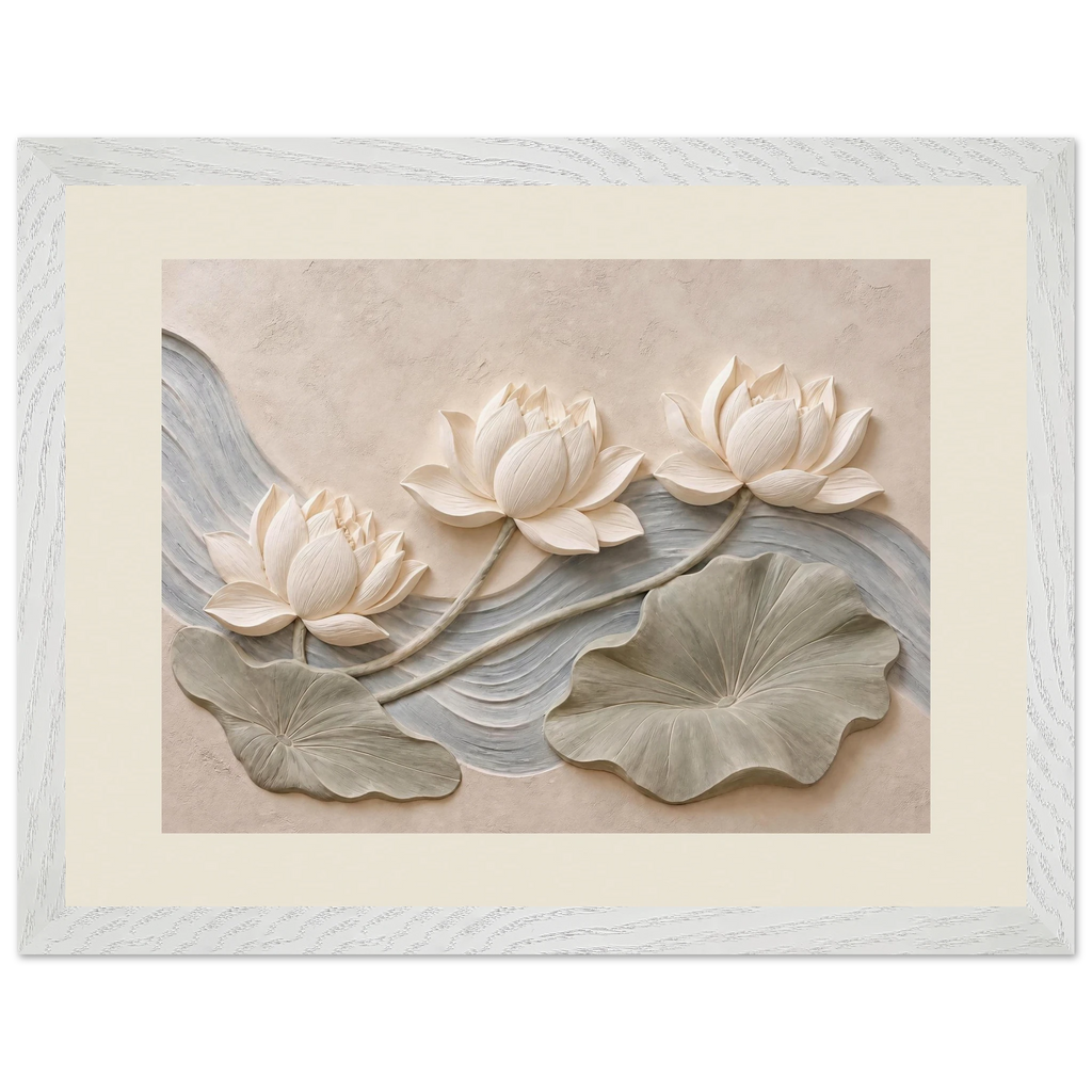 Lotus Current: flowers and botanical. Framed fine art print by The Light Stays.