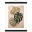 Stone Monstera: botanical and nature. Museum-quality fine art poster.