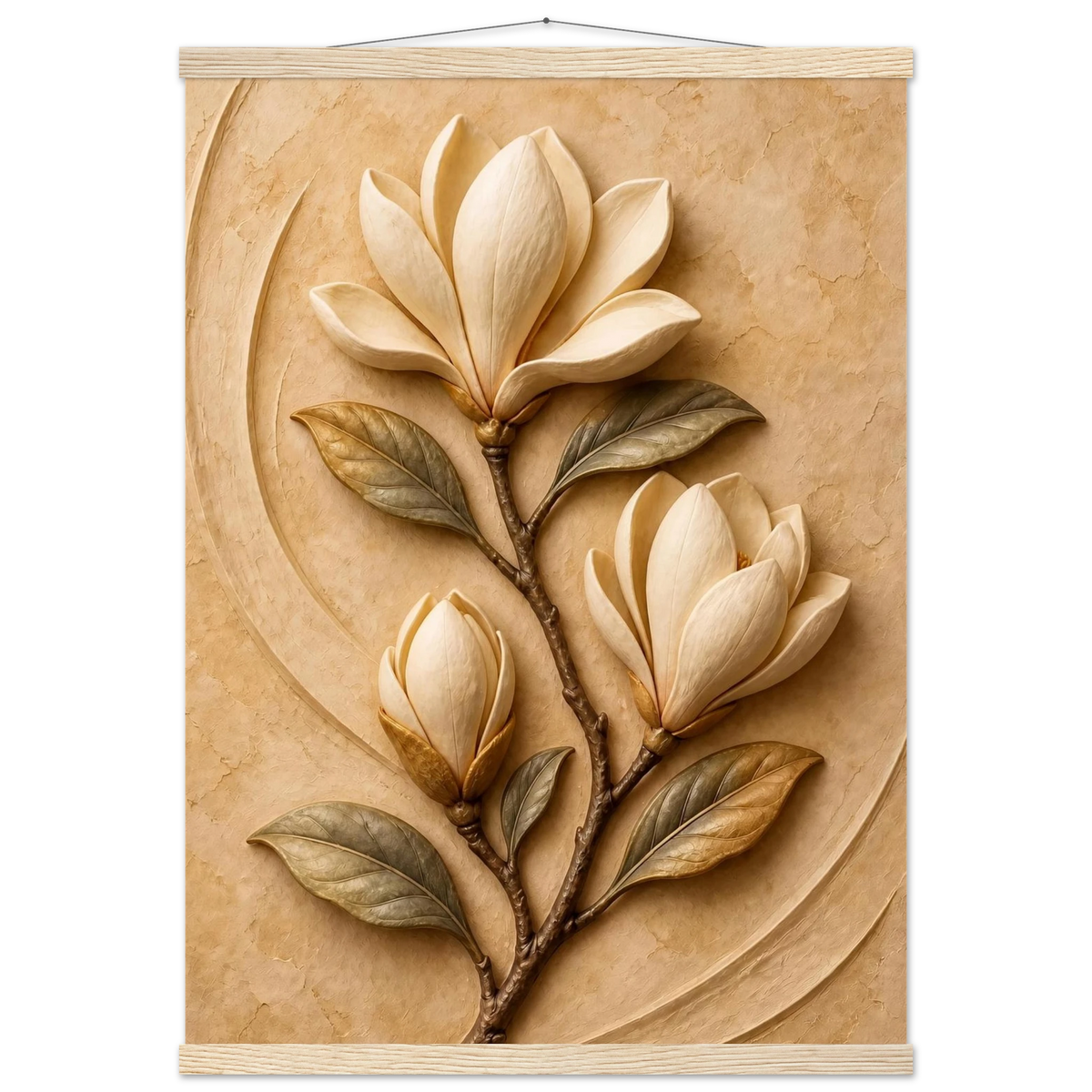Magnolia Arc: flowers and botanical. Fine art poster by The Light Stays.