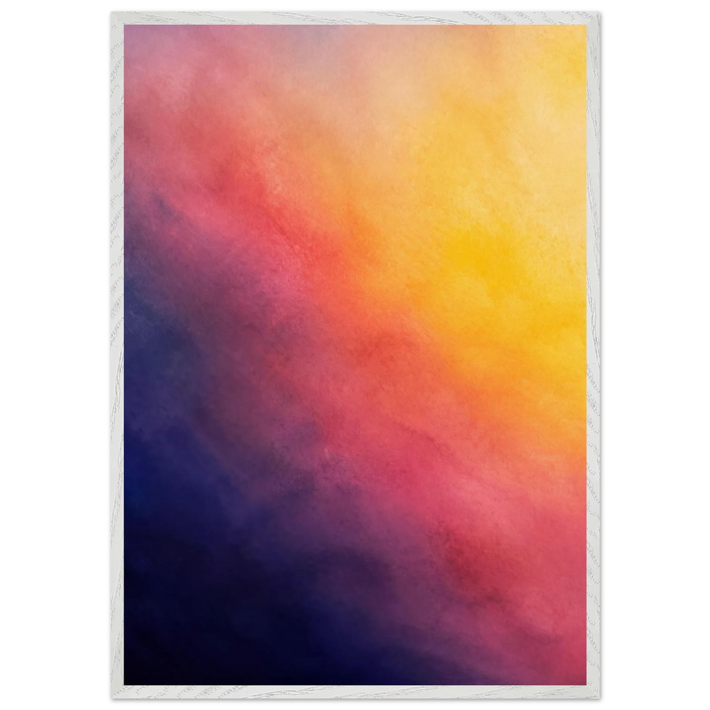 Turquoise and Gold: gradient, night and morning. Museum-quality framed fine art print.