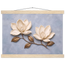 Bronze Magnolia, flowers and botanical. Archival fine art poster shown framed.
