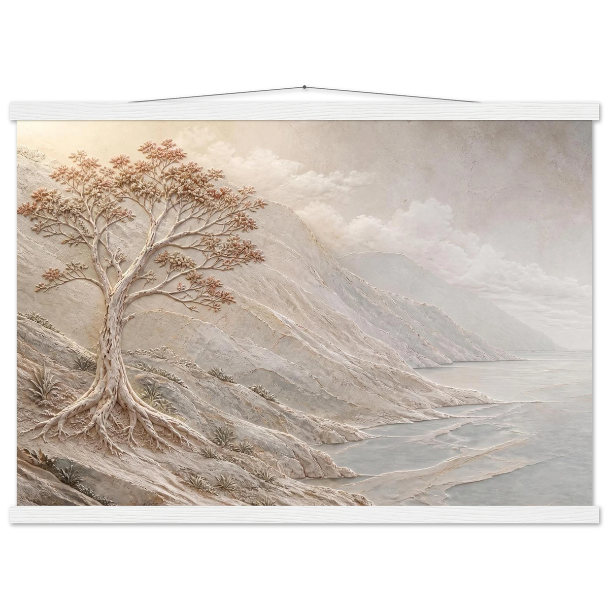 Coral Headland: sea and coastal landscape. Museum-quality fine art poster.