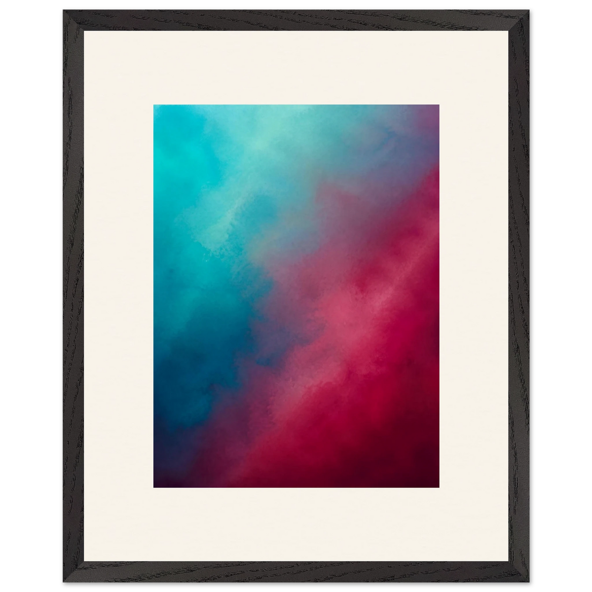 Wine Hour: gradient, dusk and deep color. Framed fine art print, alternate frame and size.