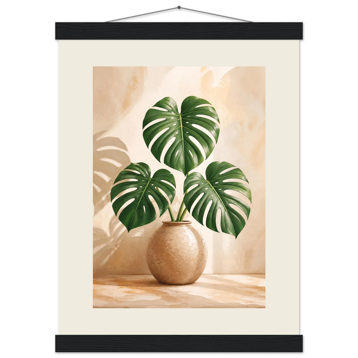 Vessel and Shadow: mediterranean and earth tones. Fine art poster, alternate frame and size.