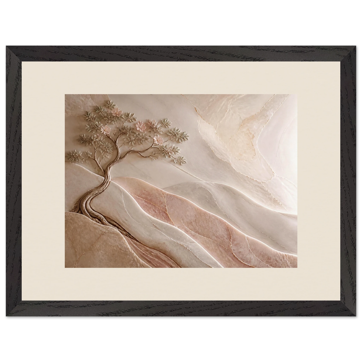 Stone Dawn: petra and siena. Framed fine art print.
