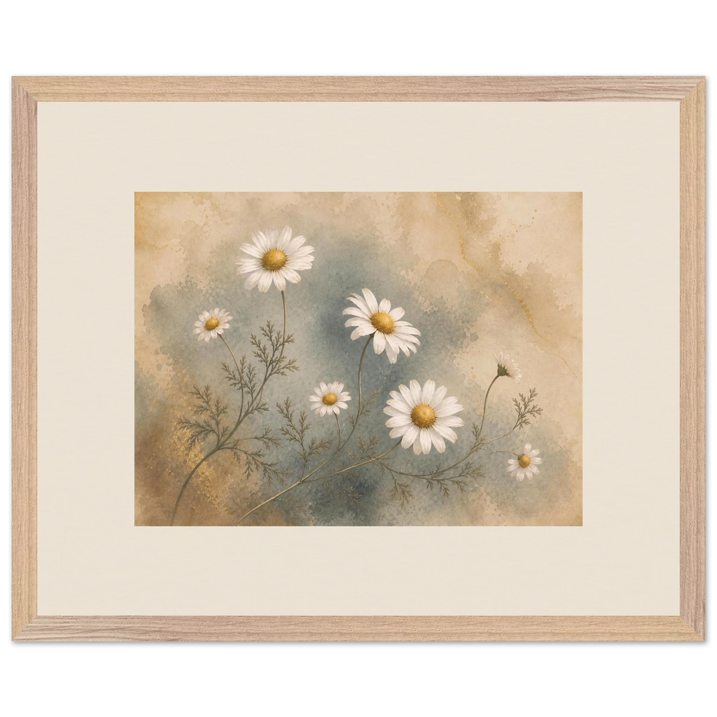 Chamomile Hours: flowers and botanical. Framed fine art print by The Light Stays.