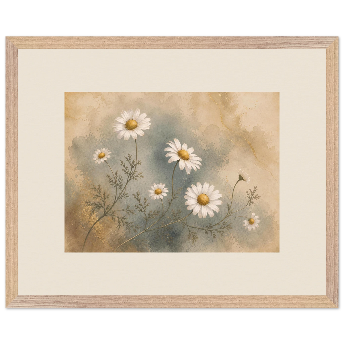 Chamomile Hours: flowers and botanical. Framed fine art print by The Light Stays.