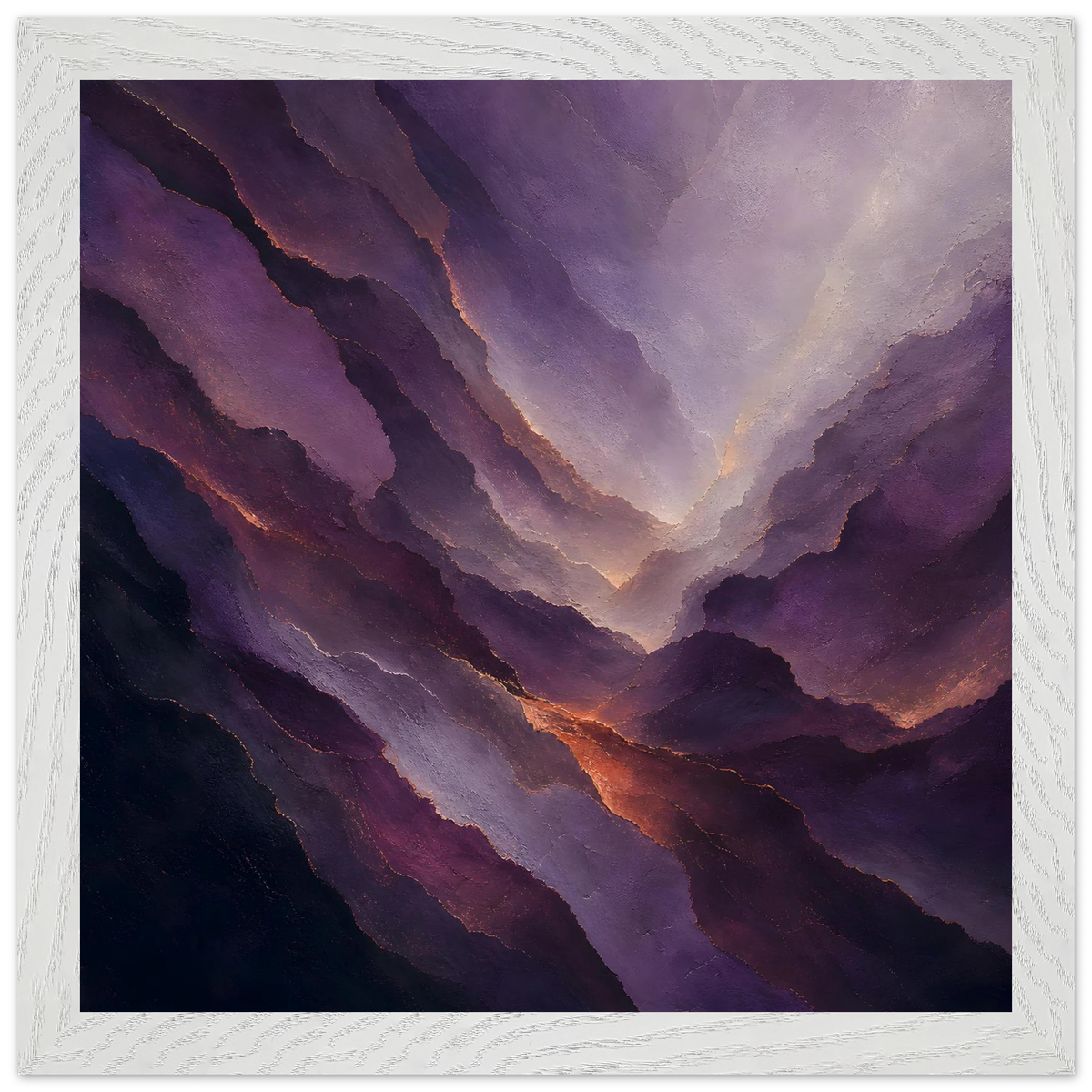 Violet Infinity, moon and night. Archival framed fine art print shown framed.