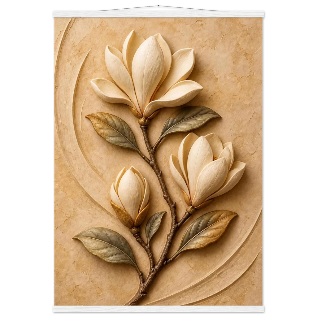 Magnolia Arc: flowers and botanical. Fine art poster by The Light Stays.
