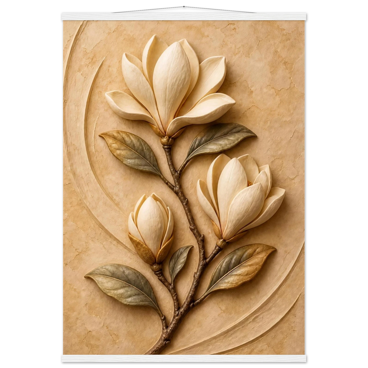 Magnolia Arc: flowers and botanical. Fine art poster by The Light Stays.
