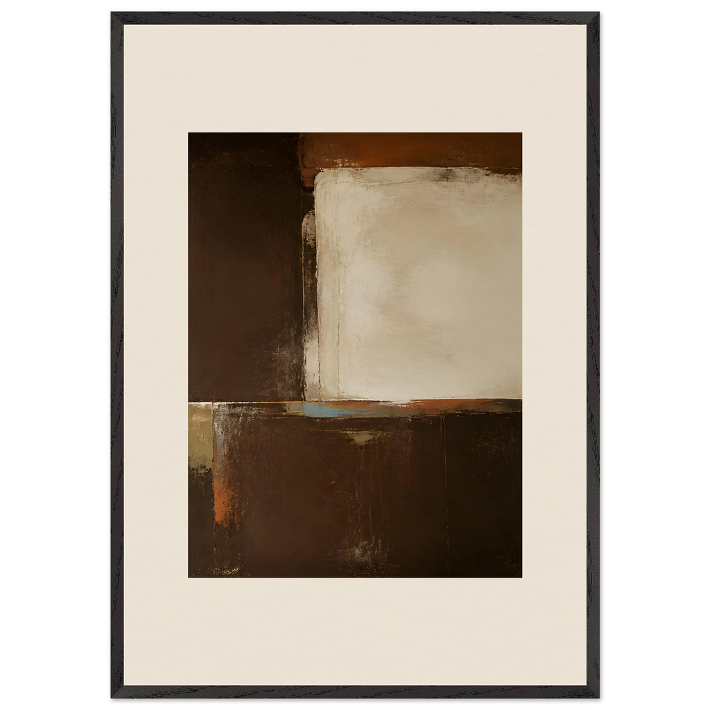 Terracotta Diptych, Panel II of II: two panels, terracotta and cream. Framed fine art print by The Light Stays.
