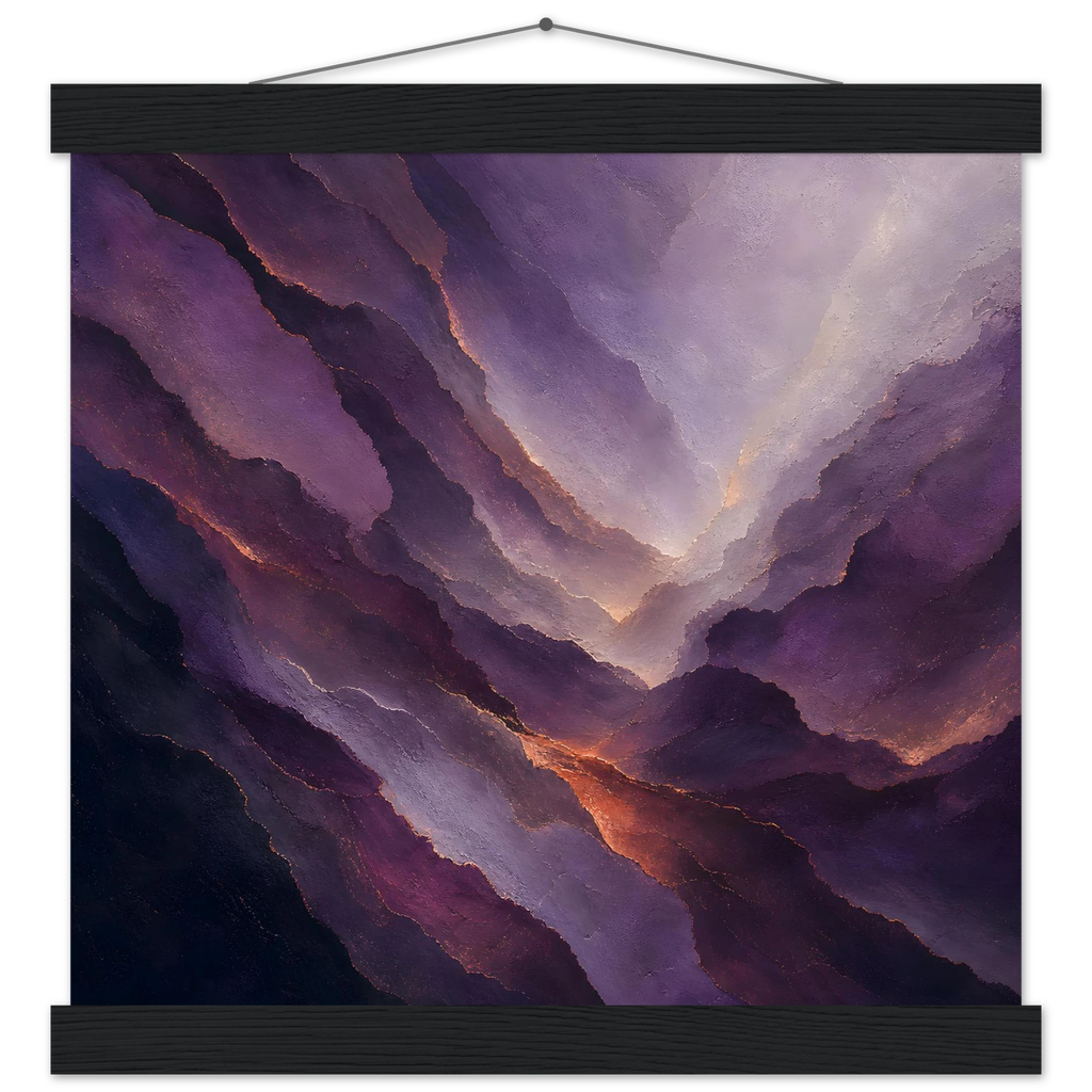 Violet Infinity: moon and night. Museum-quality fine art poster.