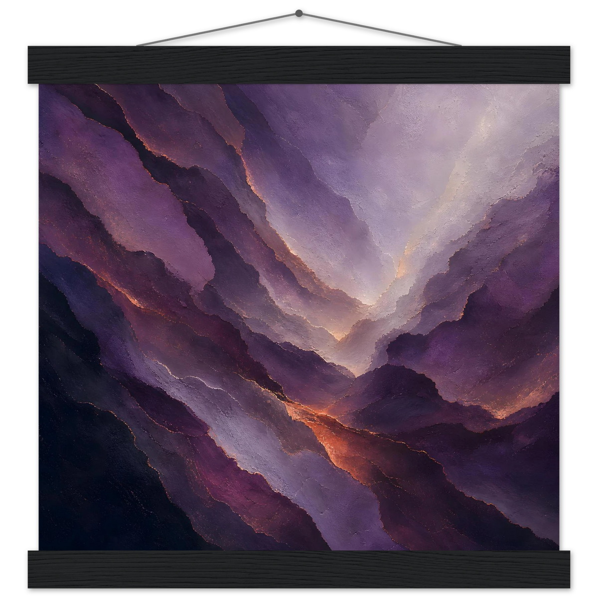Violet Infinity: moon and night. Museum-quality fine art poster.
